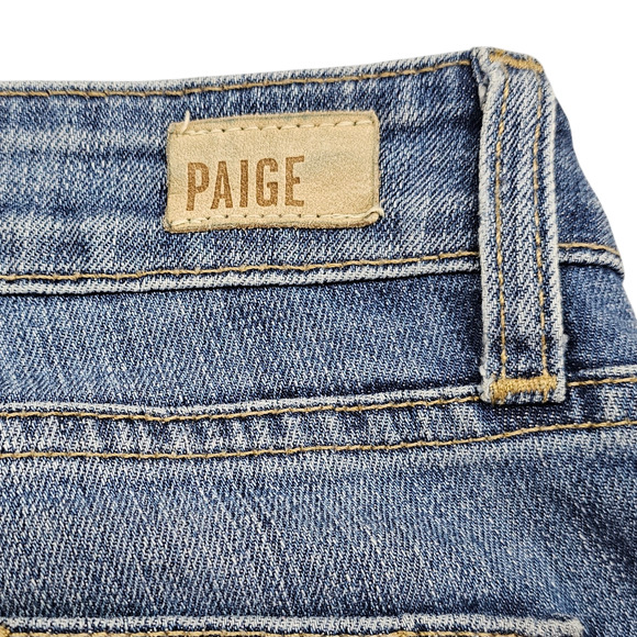 Paige Jeans Womens Size 29 Verdugo Ankle Skinny Distressed Mid Rise Light Wash - Picture 9 of 16